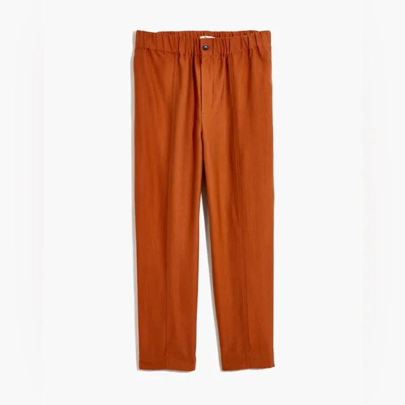 Madewell Tapered Huston Pull-On Crop Pants Burnt Clay Small - Picture 10 of 11